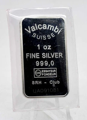 1 oz Silberbarren Valcambi Suisse Eingeschweißt - Bild 1 von 2