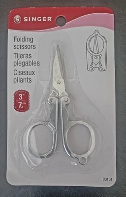 Singer 00151 3" Superior Cutting Chrome Plated Steel Folding Scissors - Image 1 of 2