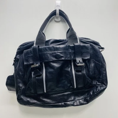 Hugo Boss Women Black Solid Leather Messenger Bag - Image 1 of 4