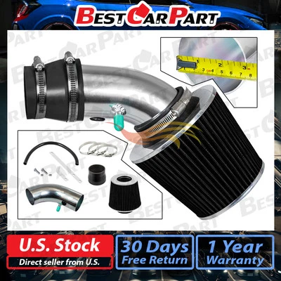 BCP BLACK For 1990-1997 Prizm/Corolla 1.6L/1.8L L4 Ram Air Intake Kit+Filter - Image 1 of 4