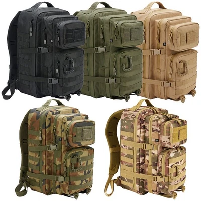 Brandit Assault Pack large Armee Molle Militär Rucksack Daypack Patch Karabiner  - Bild 1 von 2
