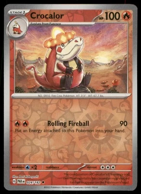 Crocalor 024/182 Reverse Holo SV04: Paradox Rift  NM - Image 1 of 2