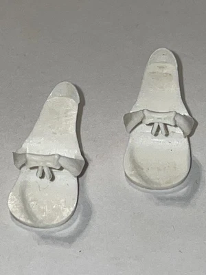 Vintage Tammy Doll Pair Of White High Heel Fashion Shoes - Image 1 of 3