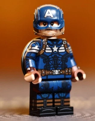 Custom lego Marvel Lifebrick Stealth Suit Captain America Minifigure - Image 1 of 4