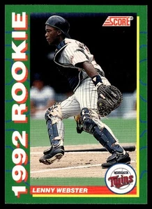 1992 Score Rookies Lenny Webster Minnesota Twins #17 - Picture 1 of 2
