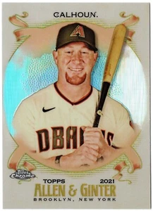 2021 Topps Allen & Ginter Chrome Refractor KOLE CALHOUN 204 Arizona Diamondbacks - Picture 1 of 1