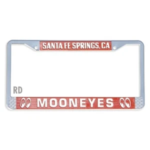 MOONEYES LICENSE PLATE FRAME RED HOT RODS RAT RODS CUSTOM MG023SFRD FREE SHIPPIN - Picture 1 of 1