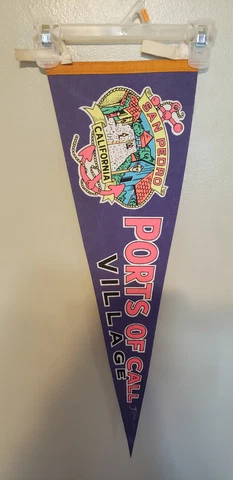 SAN PEDRO PORTS OF CALL CALIFORNIA VINTAGE RETRO FELT PENNANT 5/20/22 Cover