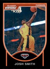Josh Smith Card 2007-08 Bowman Chrome Refractors Black #5