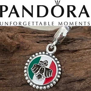 Authentic PANDORA Mexico Exclusive Flag Dangle Charm - Picture 1 of 5