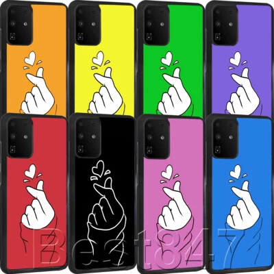 Funda de teléfono Fingers Heart Korea Pop Girl LOVE para Samsung S23 S22 S21 S20 cubierta Foto 1 de 4