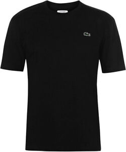 Lacoste Męskie T-shirty Okrągły dekolt Okrągły dekolt Regular Fit T-shirt czarny NOWY