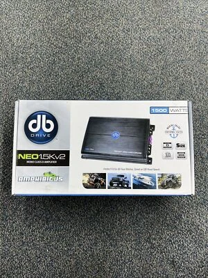 DB Drive Neo1.5kv2 mono Class D Amplifier 1500watts Marine 1 ohm Crossover 12db - Image 1 of 2