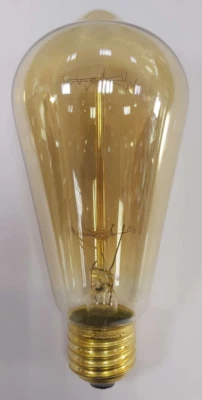 4x 6W Gold Antique Vintage Style Squirrel Cage Dimmable Light Bulb ES E27 Lamp - Image 1 of 4