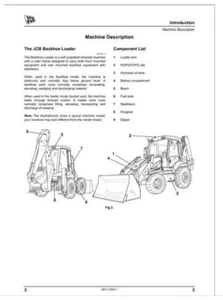 JCB 3CX, 4CX PRECISION CONTROL BACKHOE LOADER Operators Manual - Picture 1 of 4