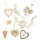  Wooden Rope Heart Shaped Decoration Holiday Party Supplies Hanging Ornaments