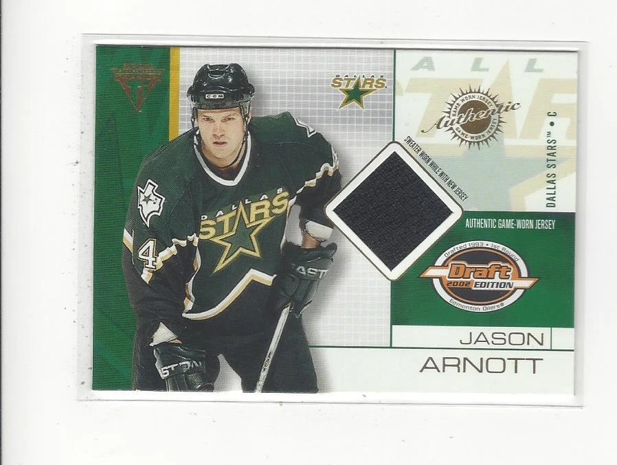 2001-02 Titanium Draft Day Edition #32 Jason Arnott JERSEY Stars - Image 1 of 1
