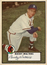 BUCKY WALTERS 1952 ACEOT ART CARD ## BUY 5 GET 1 FREE ## or 30% OFF 12 OR MORE