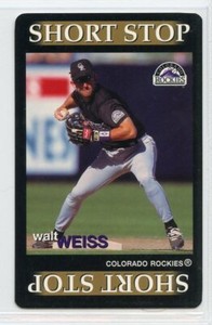 1996 Team Out Baseball Game Card - Walt Weiss - Colorado Rockies