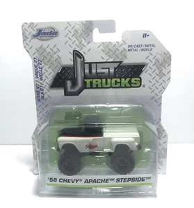 1958 CHEVY CHEVROLET APACHE PICKUP TRUCK LIFTED 4X4 1:64 DIECAST MODEL CAR - Picture 1 of 3