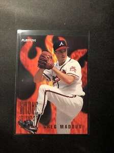 1996 Fleer Smoke N Heat Greg Maddux Atlanta Braves #6 NM - Picture 1 of 11