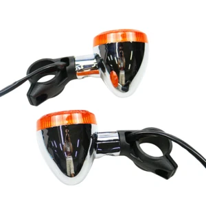 Chrome Front Turn Signal Light For Honda STEED shadow 400 750 600 Custom - Picture 1 of 10