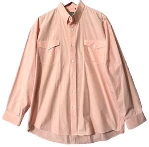 Roper Men's Shirt XL Peachy Pink Small Check Button Down Nice Cotton Dress Shirt - Picture 1 of 6