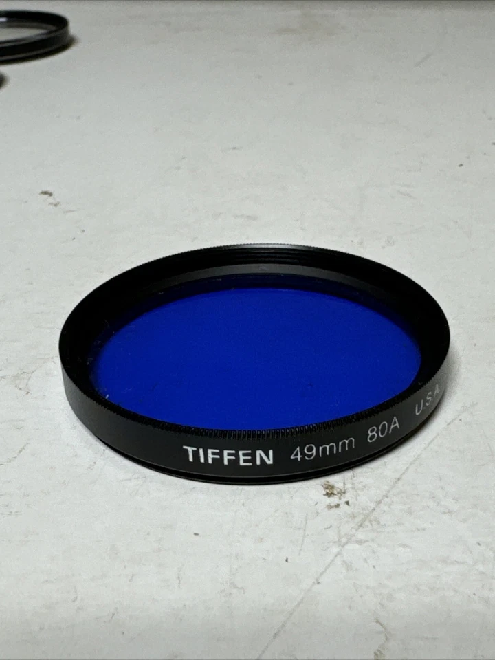 Tiffen 49mm 80A Dark Blue Threaded Filter with Case  Made in the U.S.A. Vintage - Image 1 of 4