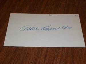New York Yankees Allie Reynolds (d.89) Signed Auto Vintage 3x5 Index Card CM - Picture 1 of 1
