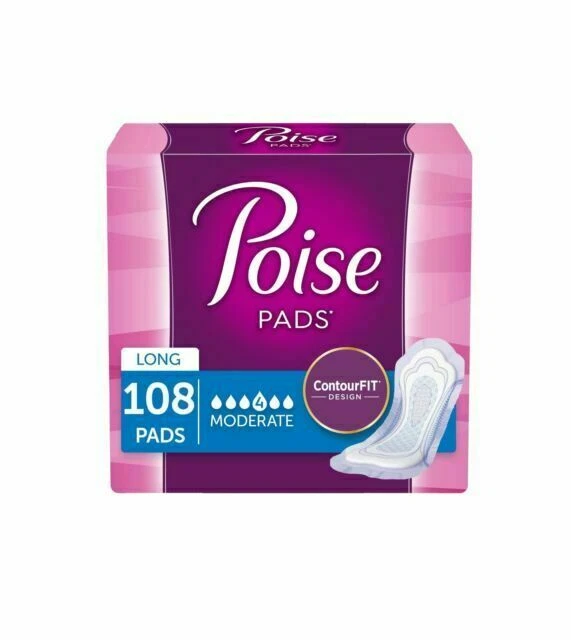 Poise  Incontinence Pads for Women Moderate Absorbency - 108 Count