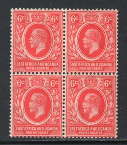M13730 KUT-East Africa & Uganda Protectorates 1910 SG43 - 6c red in a block of 4 - Picture 1 of 1