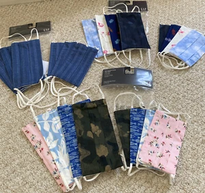 GAP 3 Sets FAMILY PACK 2 LAYED ADJUSTABLE FACE MASK 100% COTTON 24 Masks Total - Picture 1 of 5