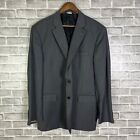 Ermenegildo Zegna By Black Saks Fift Avenue Gray Stripe Men Suit Jacket Size 46R