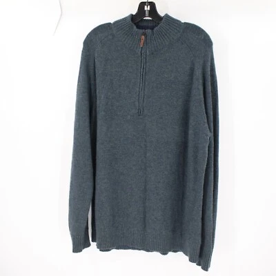 Smartwool sweater mens XL green Ripple Ridge 1/2 Zip nylon merino wool stretch - Image 1 of 4