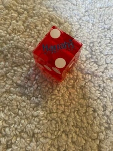 Harrahs Atlantic City AC NJ Red Game Dice Single - Picture 1 of 3