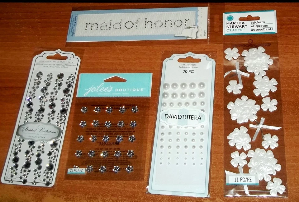 5 PAQUETES ADORNOS DE BODA DAMA DE HONOR, PIEDRAS PRECIOSAS Y FLORES Foto 1 de 1