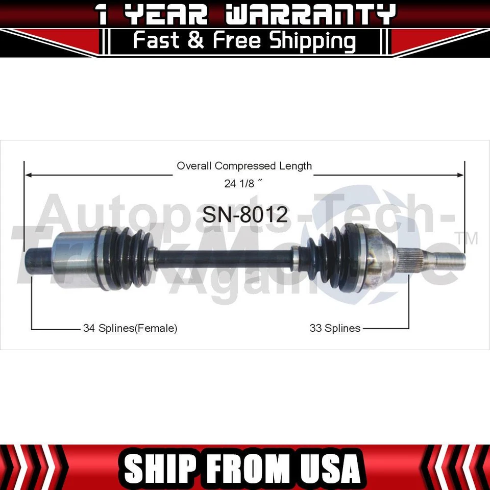 Eje delantero derecho TrakMotive 1 para Saturn Vue 2002 2003 Saturn Vue Foto 1 de 1