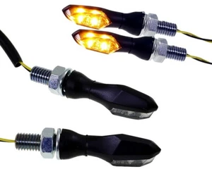 Blinker Set HIGHSIDER SONIC-X2 LED schwarzes Metallgehäuse, getönt Paar Motorrad - Bild 1 von 4
