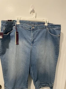 Pantalones Cortos Jean Bermudas Gloria Vanderbilt Azul Talla 22W Nuevos con Etiquetas - Imagen 1 de 6