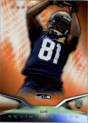 2014 Topps Platinum Orange Refractors #139 Kevin Norwood - FB - Image 1 of 2