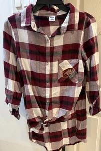 Cleveland Cavaliers NBA Mujer L/S Ligera Damas Franela Atada Camisa (S)�� - Imagen 1 de 6