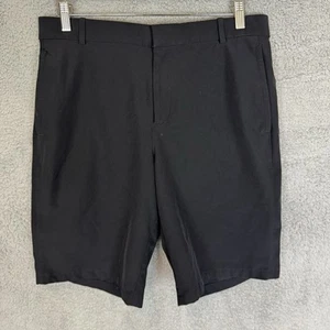 Nike Golf Shorts Mens 32 Black Flat Front Stretch Performance Chino - Picture 1 of 7