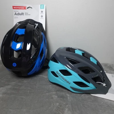 2 Schwinn Dash Adult Bike Helmet Blue & Tea Lightweight Hardshell Cycling Helmet
