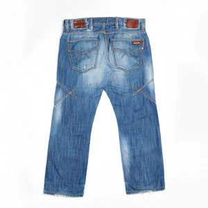 Cipo & Baxx Y2K Jeans C-641 36x34 – Arc Seam, Distressed Blue, Button Fly - Picture 1 of 12