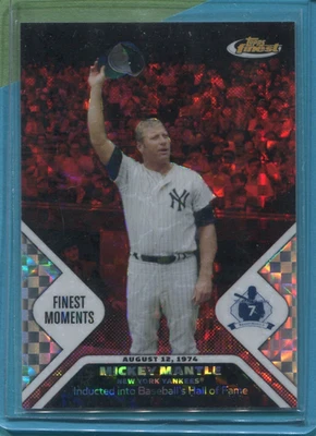 MICKEY MANTLE NEW YORK YANKEES 2006 FINEST RED REFRACTOR MMFM10 CARD #087/250 - Image 1 of 2