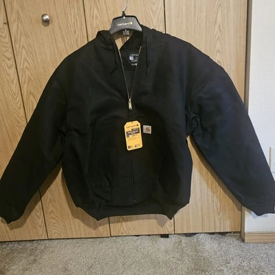 LARGE Carhartt Mens 0J0131-M  Thermal-Lined Active Loose Fit Jacket Black New - Image 1 of 4