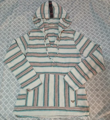 Roxy Sudadera con Capucha Pullover Ligera Sudadera con Capucha Multicolor Rayas Talla M Foto 1 de 4