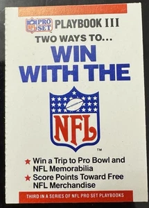 1992 Pro Set: NFL-Playbook III/Promo/Unscratched ππ·π - Picture 1 of 3