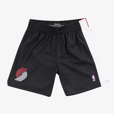 Pantalones cortos negros auténticos para hombre Portland Trail Blazers NBA Mitchell & Ness 1999-00 Foto 1 de 4