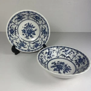 Johnson Brothers - Indies - 2 x Müslischalen - 15 cm Durchmesser - blaues Blumenmuster - Bild 1 von 4